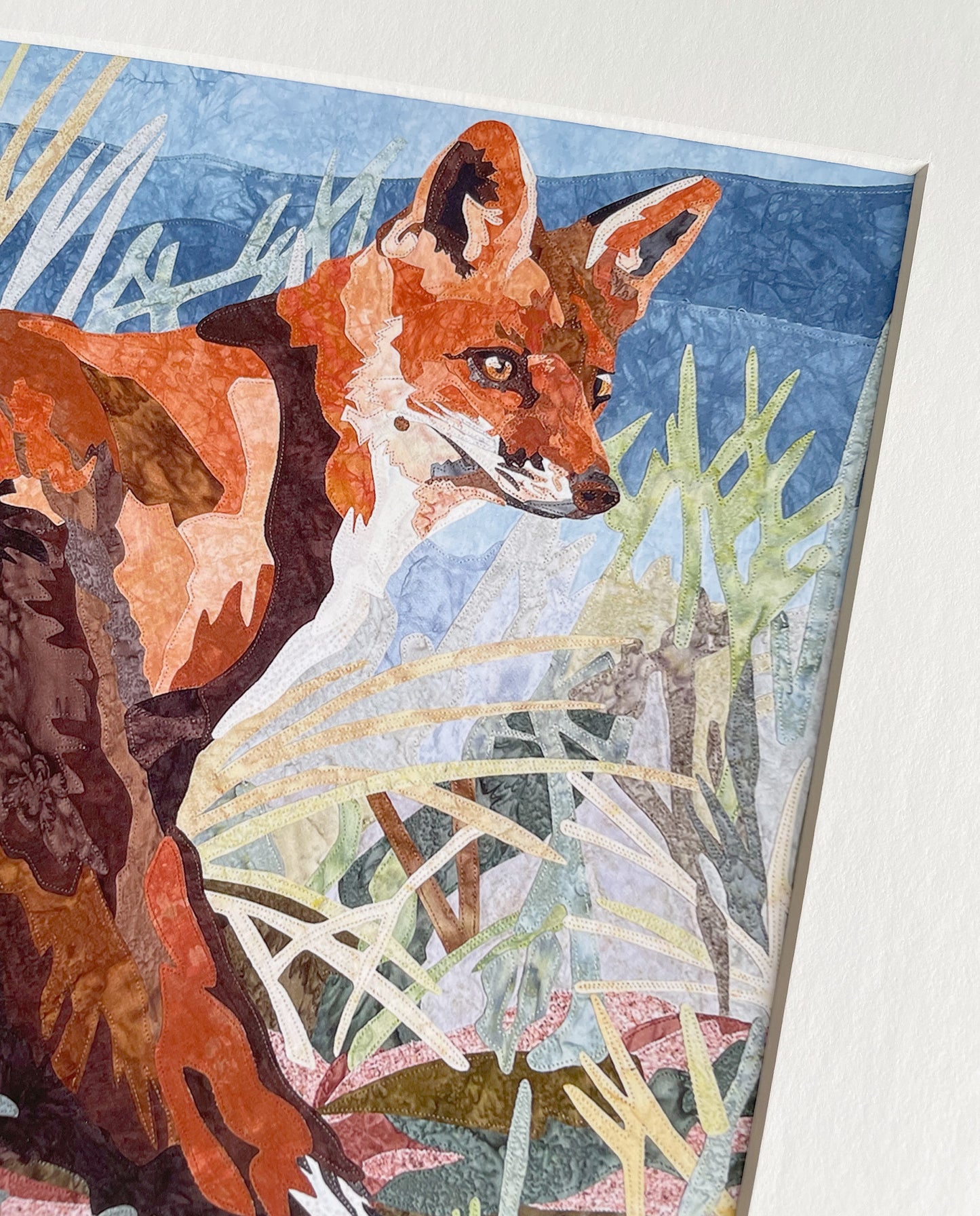 Fabric Collage Print - Red Fox