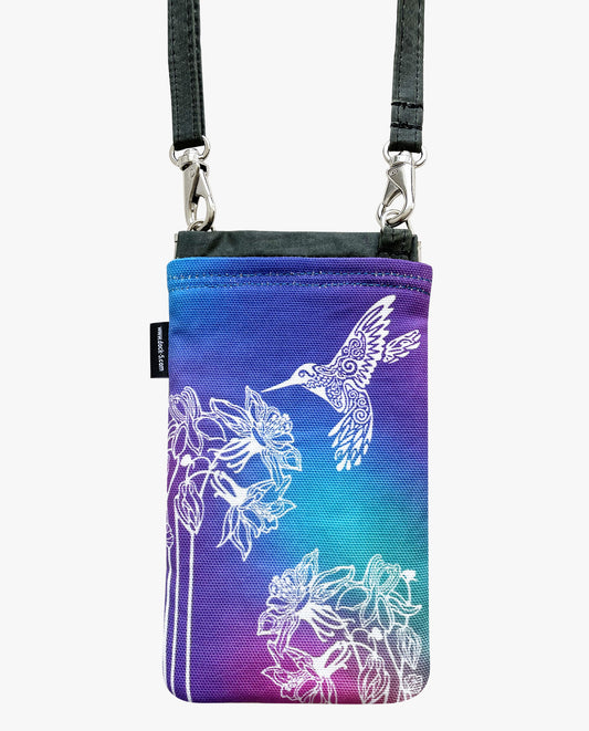 Hummingbird cell phone bag front view by Dock 5 Duluth