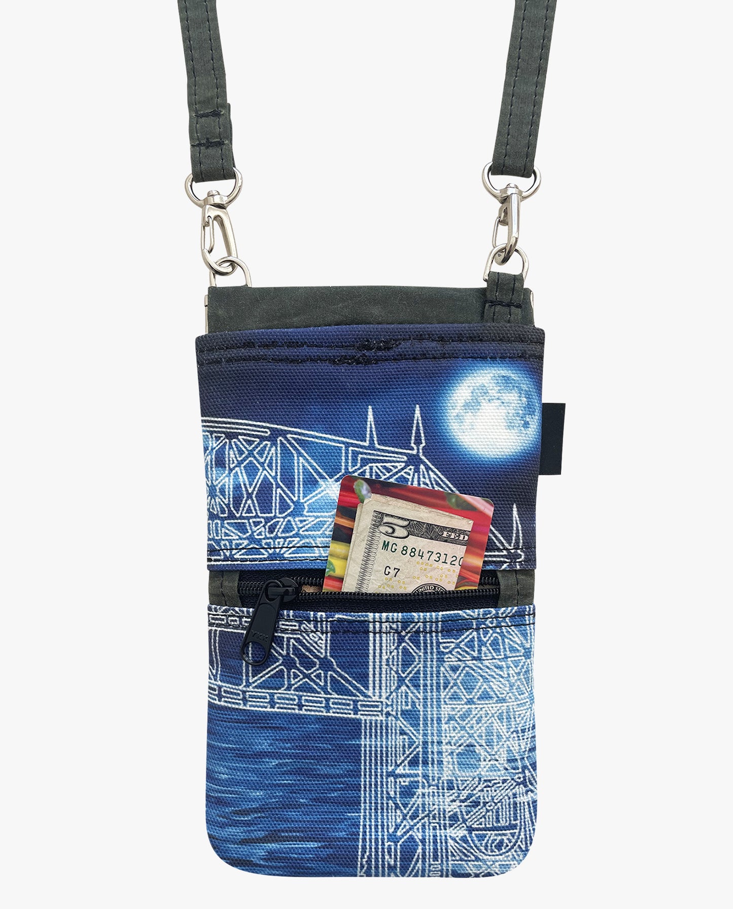 Lift Bridge cell phone bag back view by Dock 5 Duluth