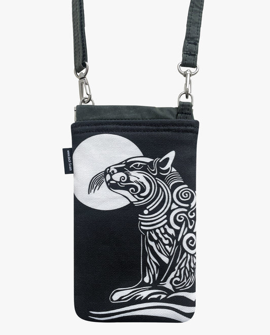 Wild Cat cell phone bag front view by Dock 5 Duluth